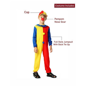 Multi - color color Clown, Halloween Costume Fancy Dress Up - 4 - 6 Years Halloween