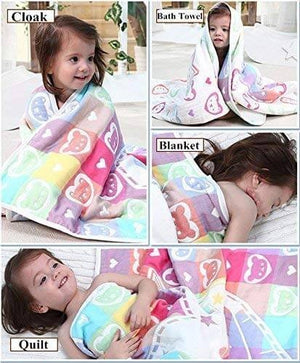 Multi color Mushroom Designed Organic Muslin Blanket, Bib and Napkin Matching Set - Little Surprise BoxMulti color Mushroom Designed Organic Muslin Blanket, Bib and Napkin Matching Set