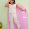 Multi Color Striped Girls Co Ord Pant Set - KCW - MC - MLSCO - 1 - 2
