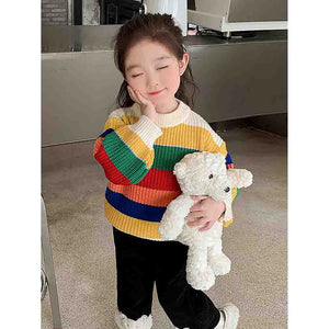 Multi Striped cardigan Sweater for Kids - 2 - 3 Years Winter Wear