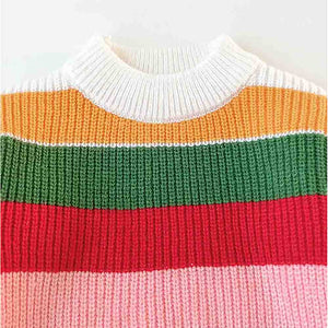 Multi Striped cardigan Sweater for Kids - 2 - 3 Years Winter Wear