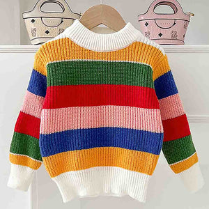 Multi Striped cardigan Sweater for Kids - 2 - 3 Years Winter Wear