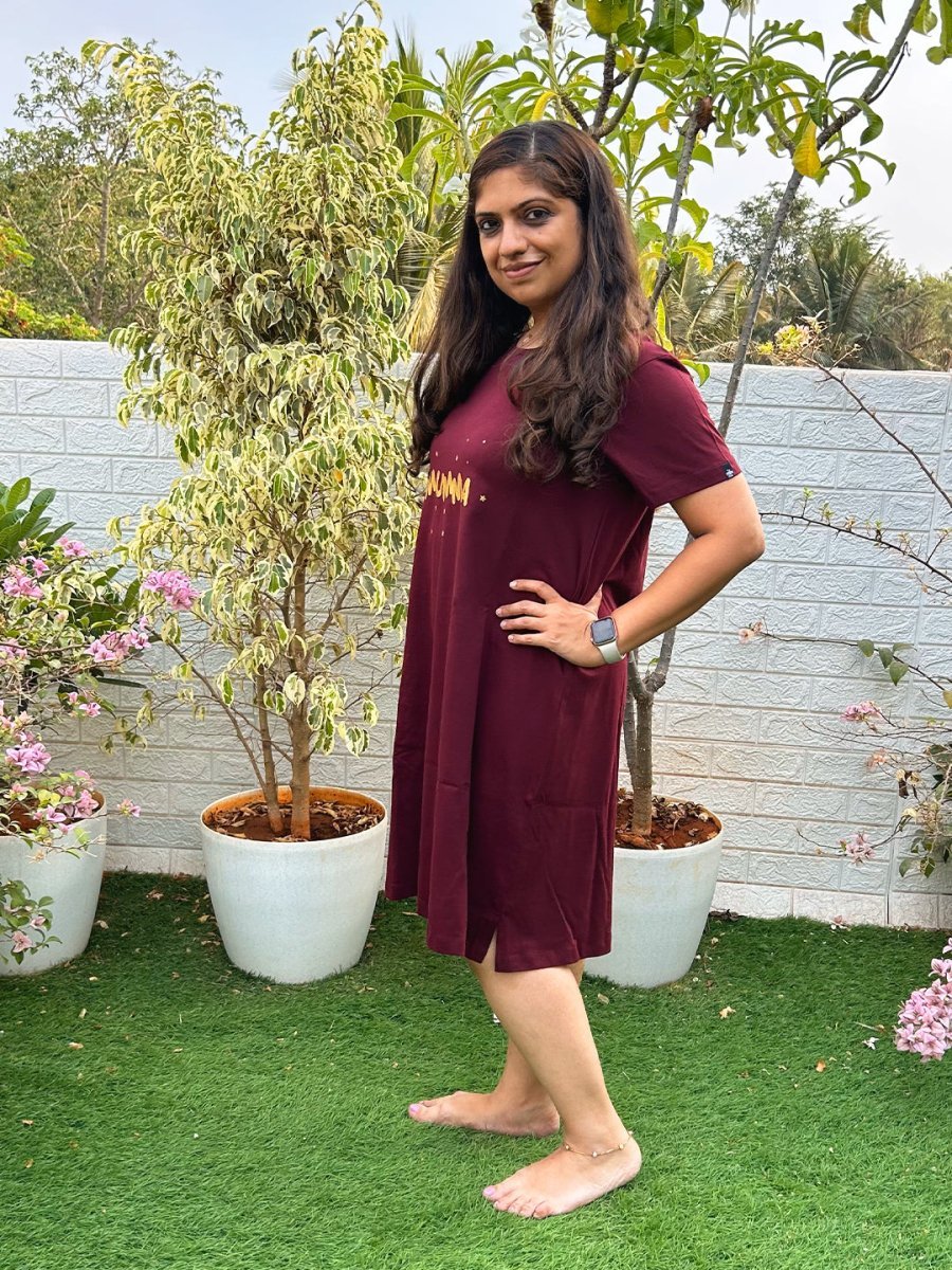 Mumma Oversized Maternity T Shirt Dress - NW-SC-MUMOT-S
