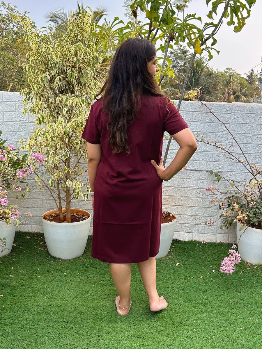 Mumma Oversized Maternity T Shirt Dress - NW-SC-MUMOT-S