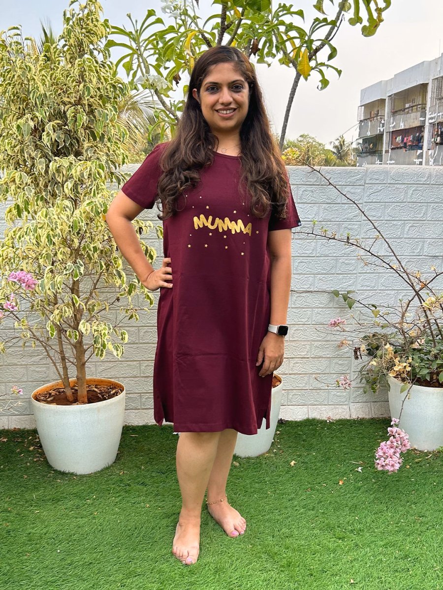Mumma Oversized Maternity T Shirt Dress - NW-SC-MUMOT-S