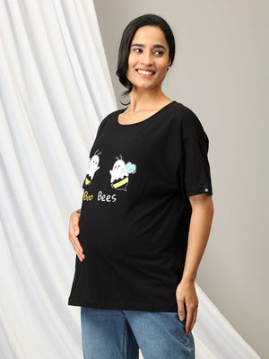 Mumma Oversized T-Shirt - Boo Bees - MAT - SC - MUMBS - S