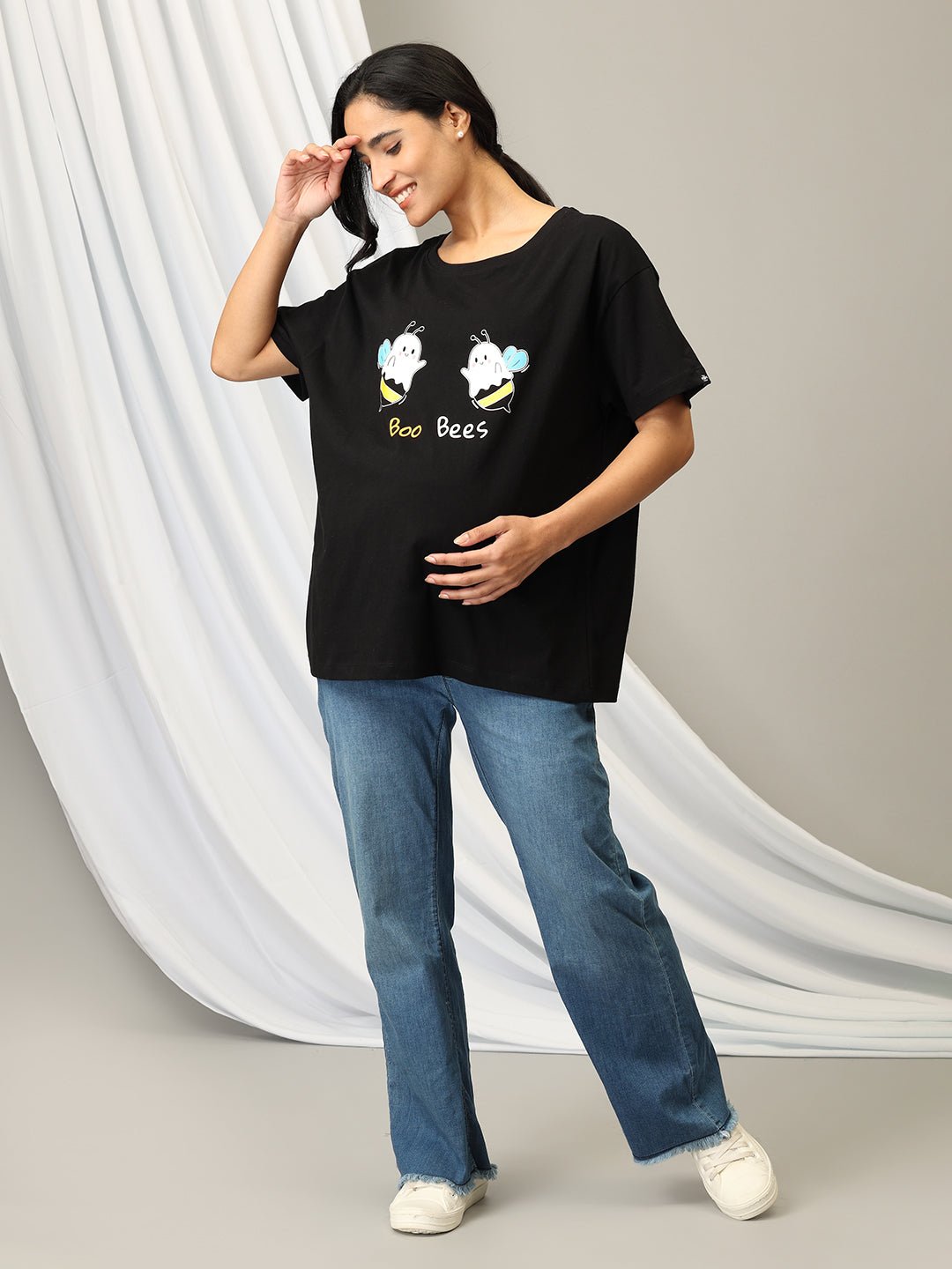 Mumma Oversized T-Shirt - Boo Bees - MAT - SC - MUMBS - S