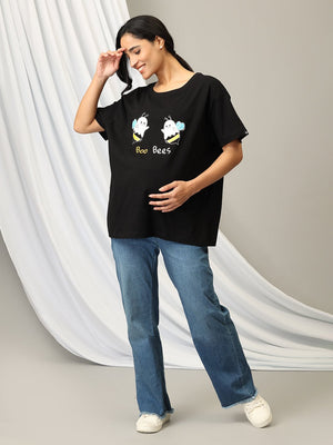 Mumma Oversized T-Shirt - Boo Bees - MAT - SC - MUMBS - S