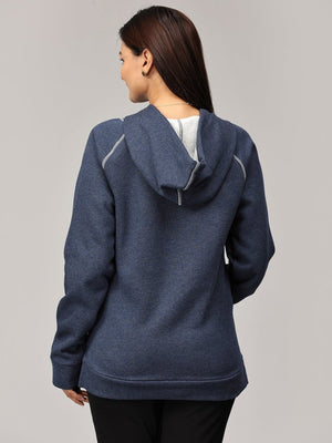 Mumma Shines Maternity and Nursing Hoodie Sweatshirt - MAT-SD-NVBHS-S