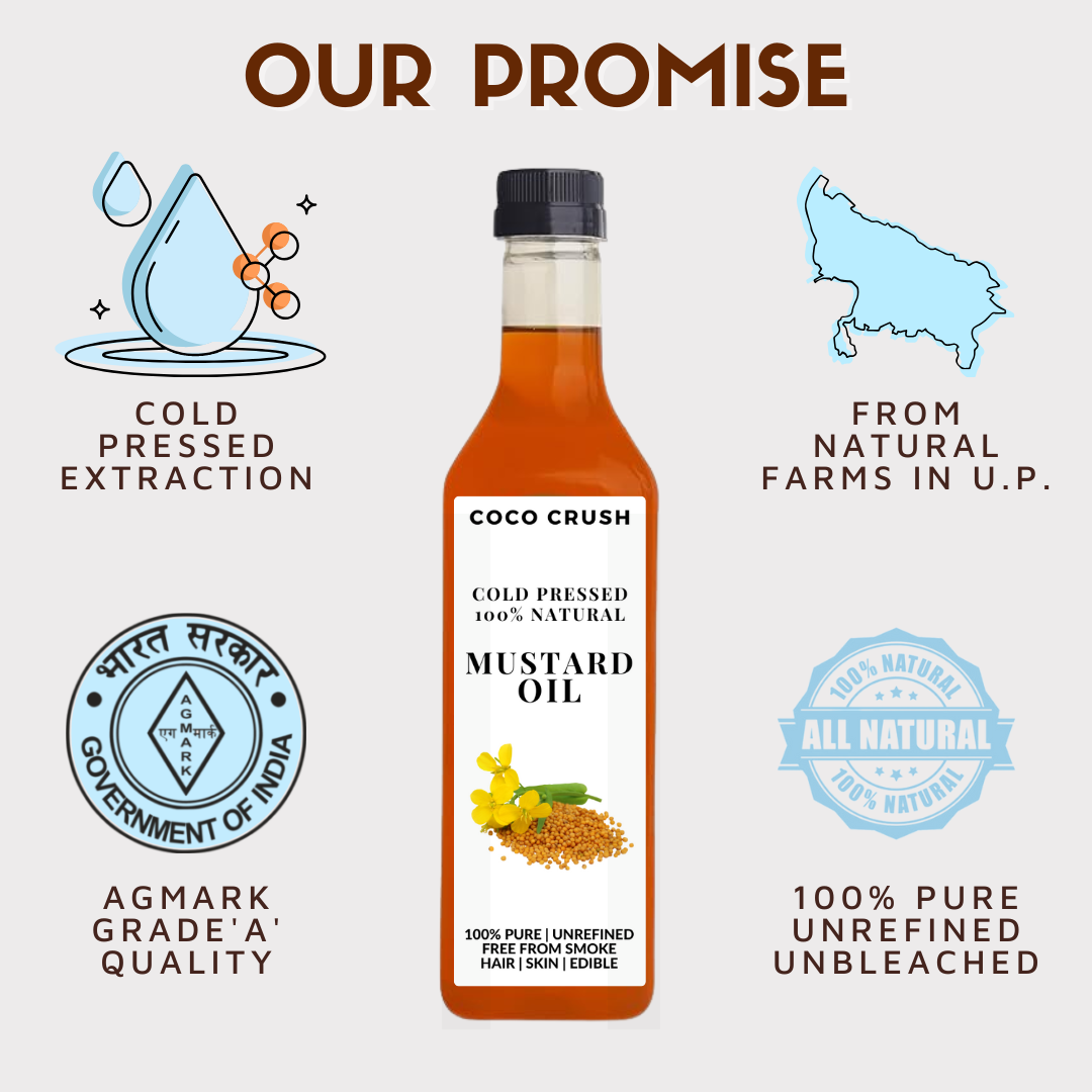 Coco Crush Cold pressed Mustard Oil- 500ML
