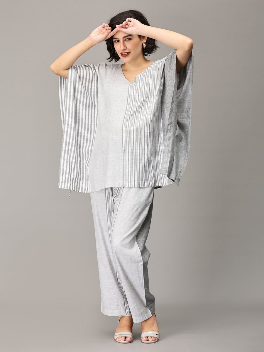 Muse Of Milan Striped Maternity and Nursing Co Ord Set - MEW-SK-GCRD-S