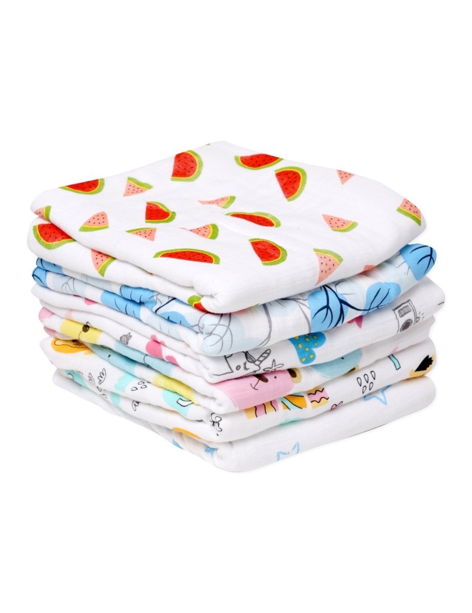 Muslin 6 Layer Dohar Blanket- One In a Melon - BLKT-MD-ONMN-0-2