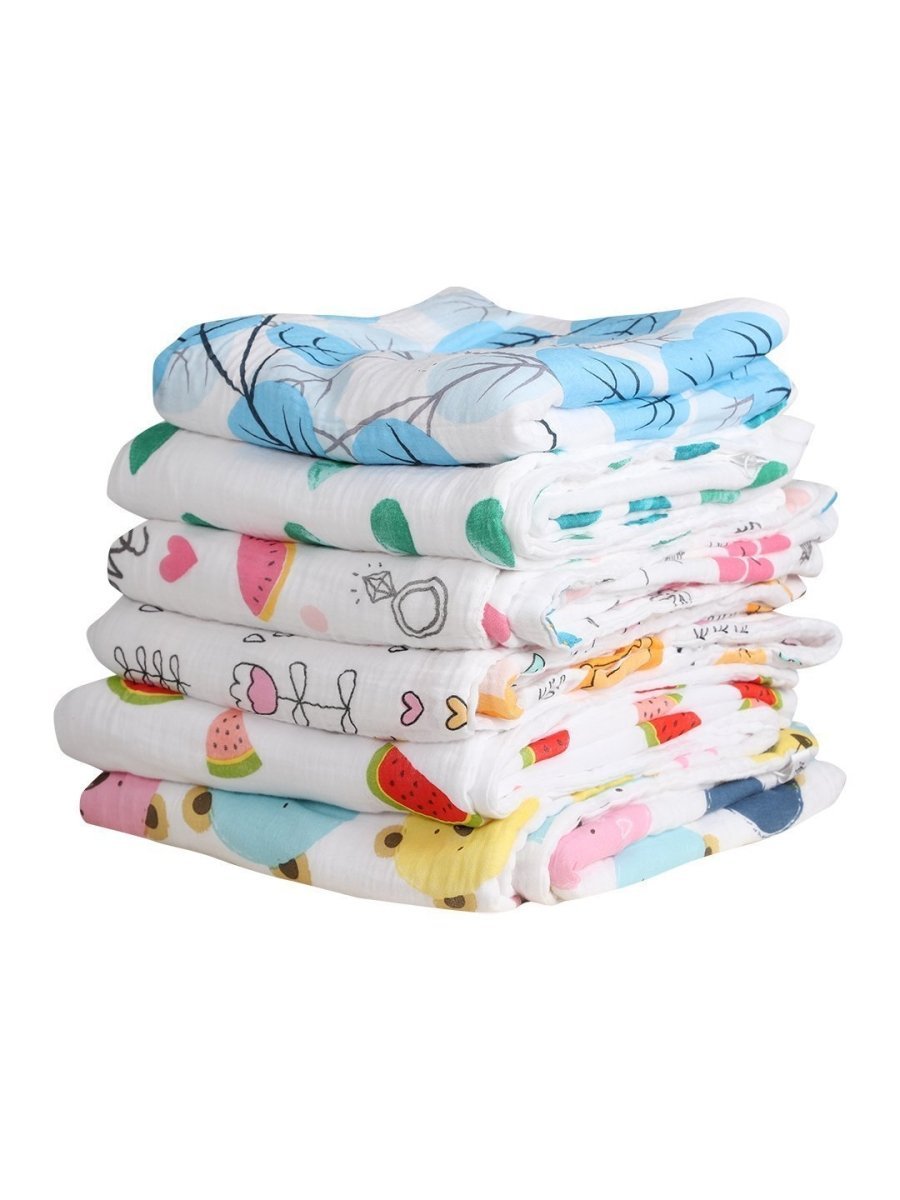 Muslin 6 Layer Dohar Blanket- Raindrops - BLKT-MD-RNDP-0-2