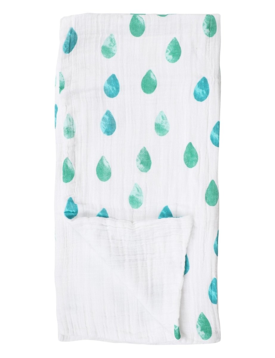 Muslin 6 Layer Dohar Blanket- Raindrops - BLKT-MD-RNDP-0-2
