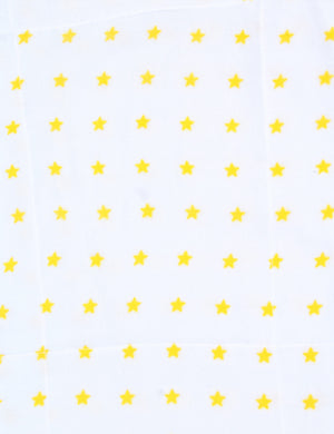 Muslin Burp Cloth Combo Of 2 - : Fruity Lime - Yellow Star - Multi Burp Cloth