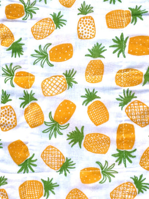 Muslin Burp Cloth Combo Of 2 - : Fruity Pineapple - Fruity Lime - Multi Burp Cloth