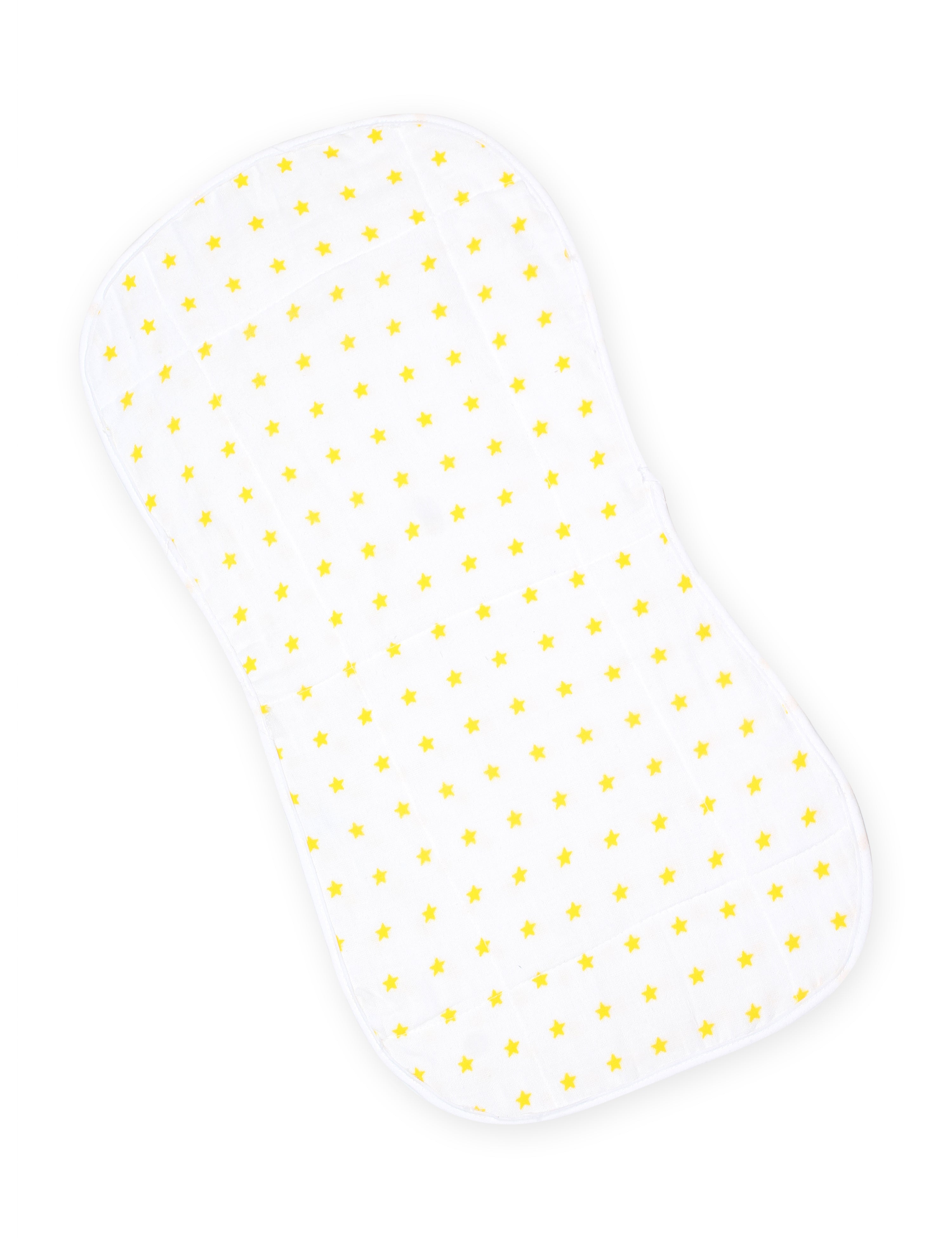 Muslin Burp Cloth Combo Of 2 - : Fruity Pineapple - Yellow Star - MSBC2 - FPNPYLS