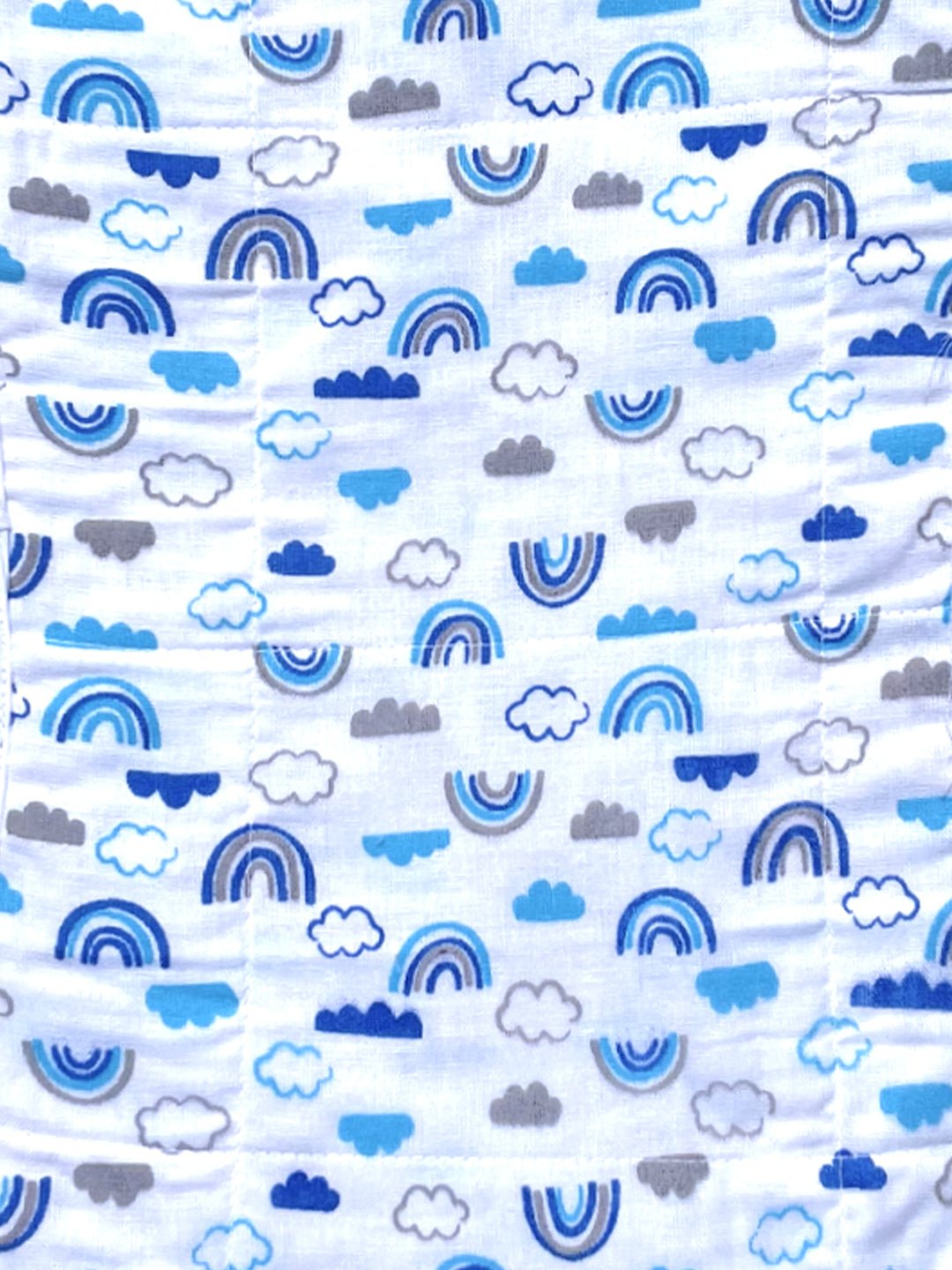 Muslin Burp Cloth Combo Of 2 - : Happy Rainbow - Moon Kid - MSBC2 - HRNBMK