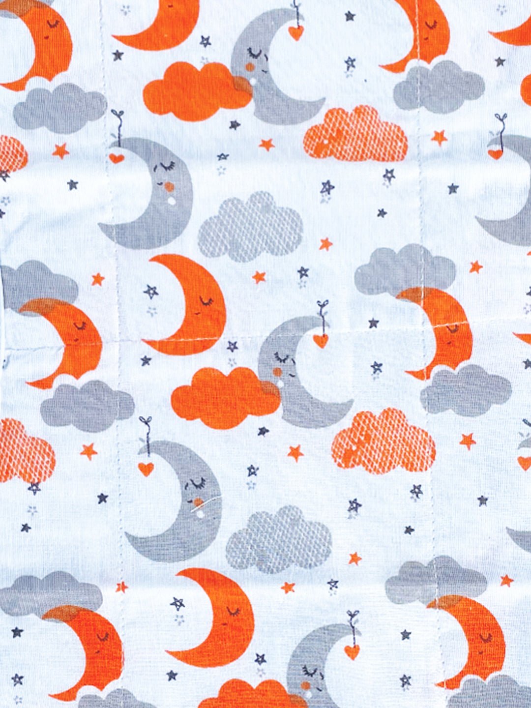 Muslin Burp Cloth Combo Of 2 - : Happy Rainbow - Moon Kid - MSBC2 - HRNBMK