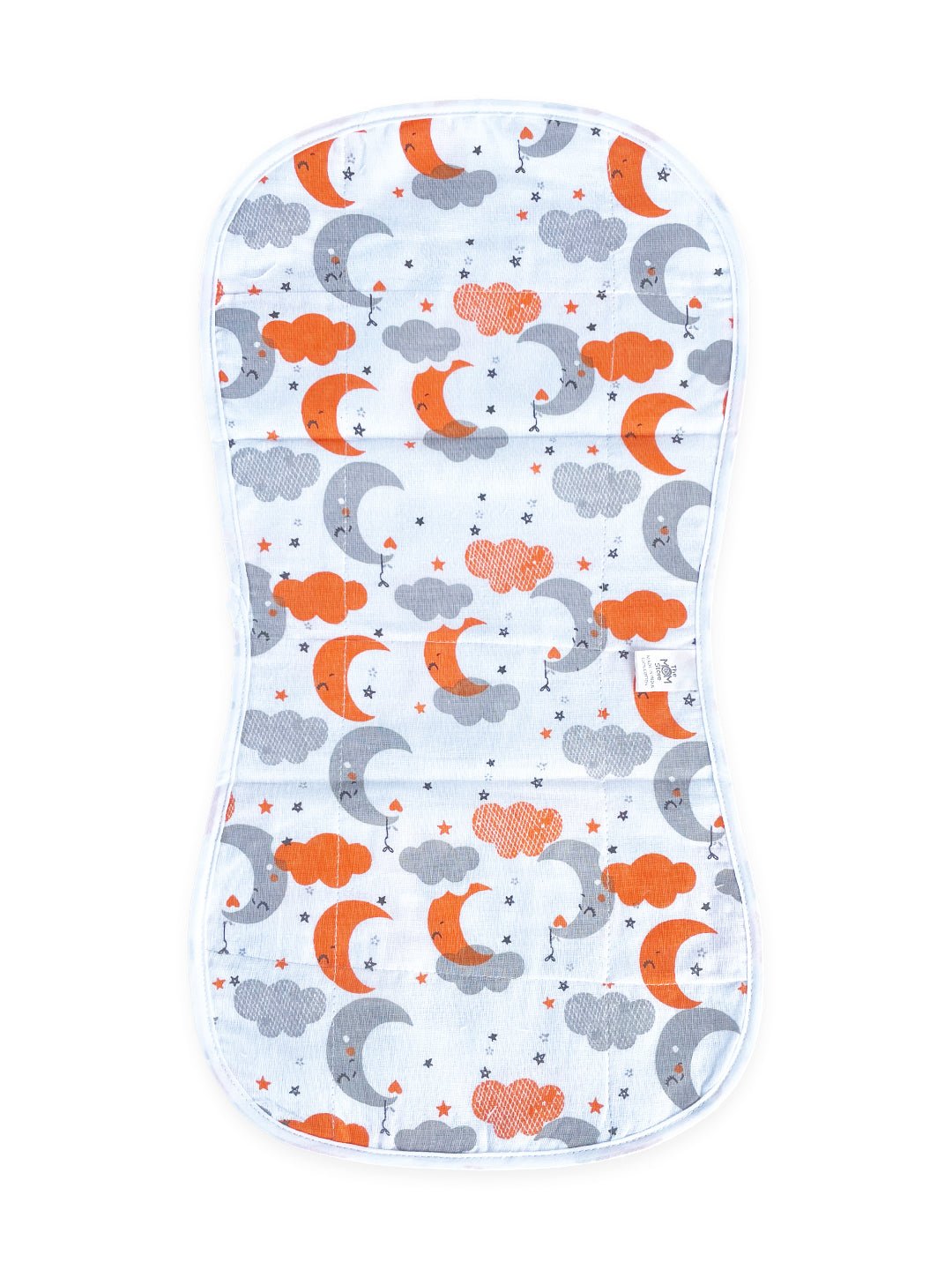 Muslin Burp Cloth Combo Of 2 - Option 13: Moon Kid-Yellow Star
