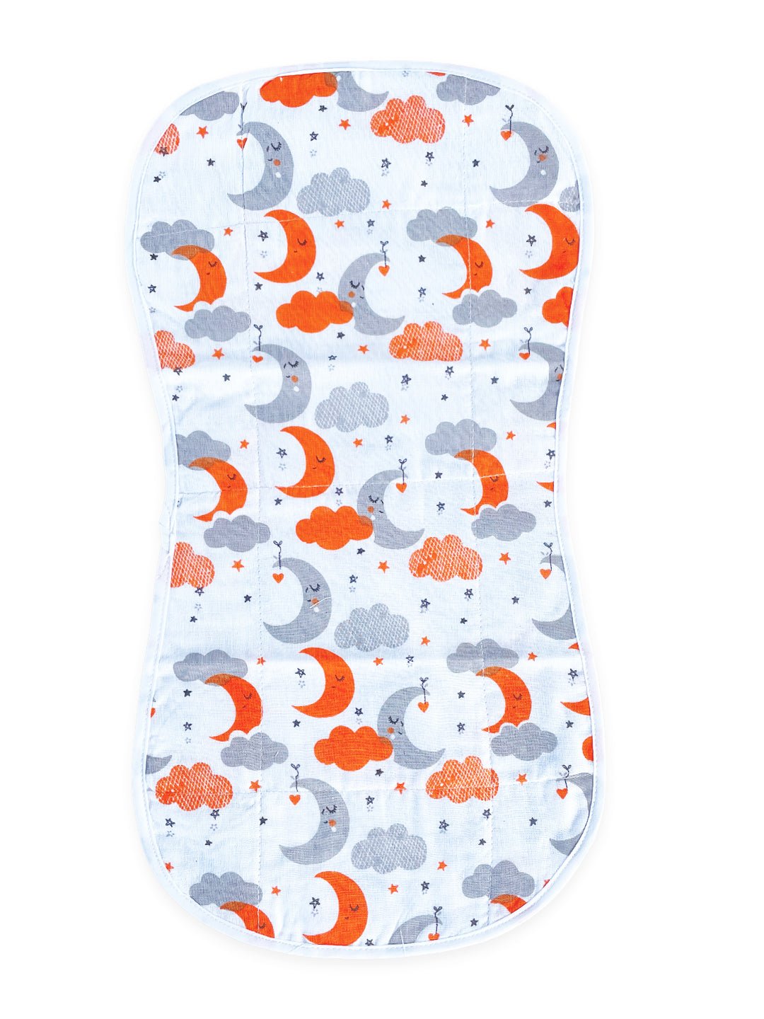 Muslin Burp Cloth Combo Of 2- Option 15: Moon Kid-Moon And Stars