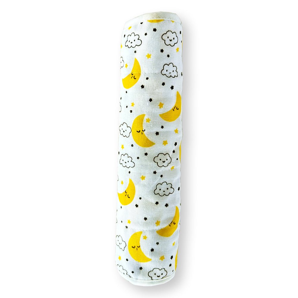 Muslin Burp Cloth Combo Of 2- Option 15: Moon Kid-Moon And Stars