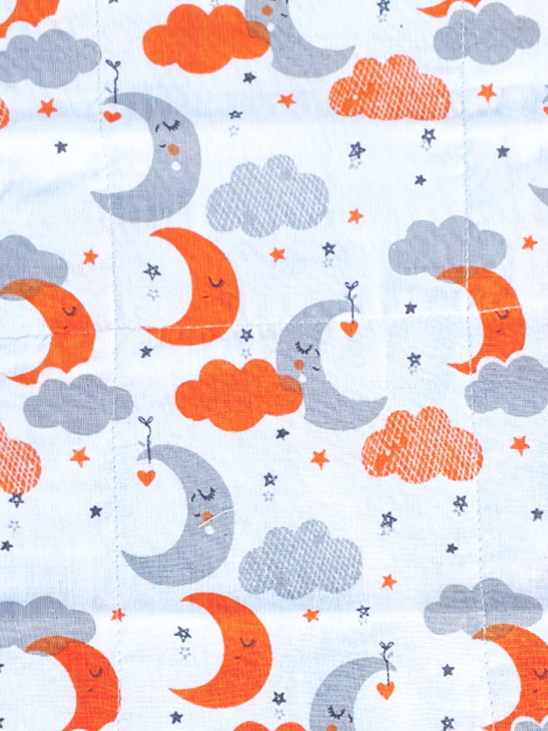 Muslin Burp Cloth Combo Of 2- Option 15: Moon Kid-Moon And Stars
