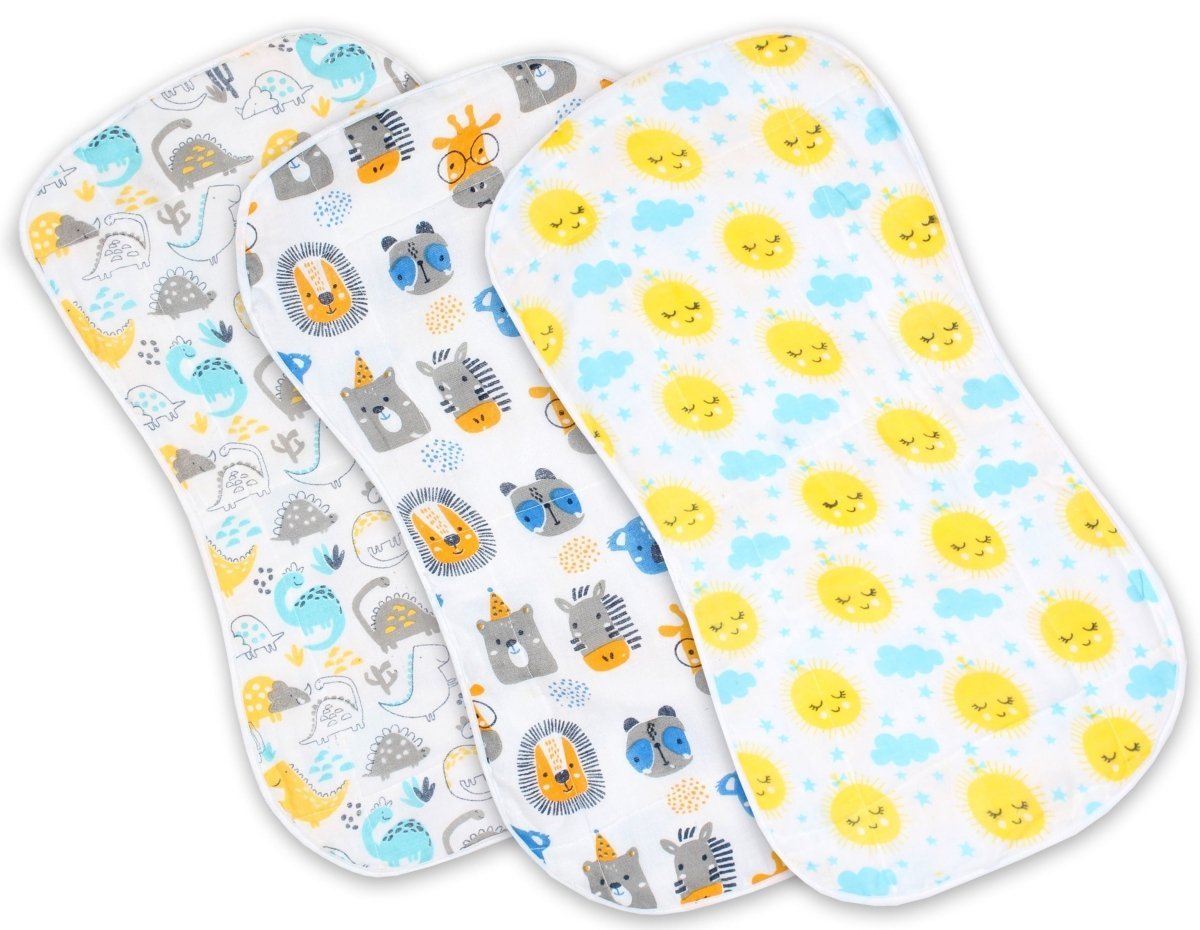 Muslin Burp Cloth Combo of 3- Option 1 - MSBC3-GALSDF