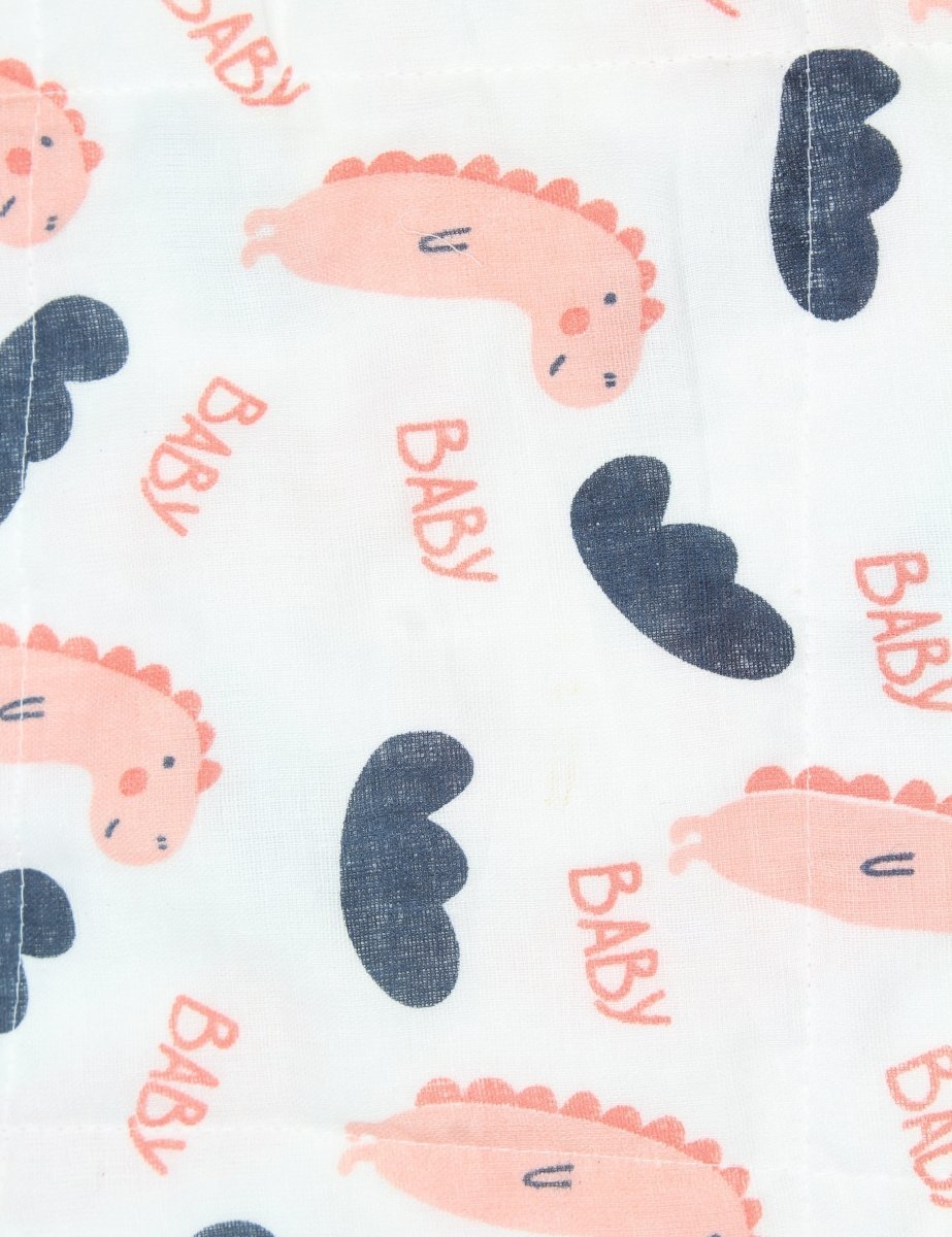 Muslin Burp Cloth Combo of 5- Option 5 - MSBC5-DBPYSF