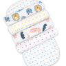 Muslin Burp Cloth Combo of 5- Option 5 - MSBC5-DBPYSF