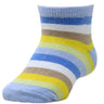 Mustang Kids Ankle Length Socks: Cutie Saurus- White& Blue - SOC-CSWB-6-12