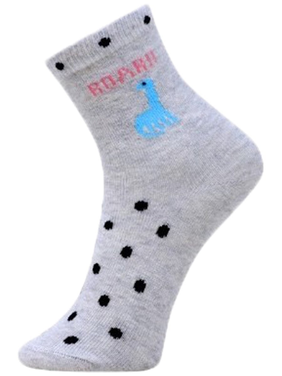 Mustang Kids Ankle Length Socks: Little One-Grey Melange - SOC-LOGML-6-12