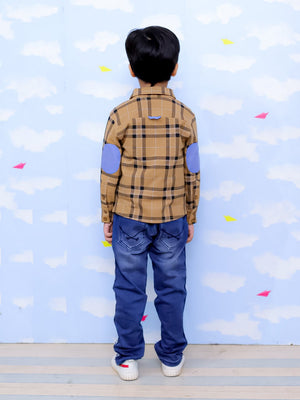 Mustard Flannel Plaid Kids Shirt - KWW - PB - MSDFN - 0 - 6