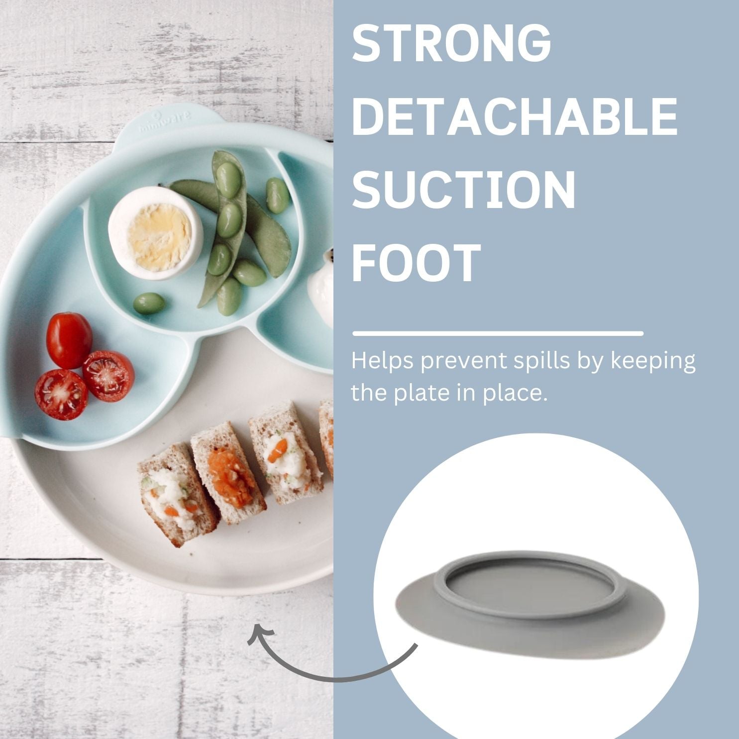 Healthy Meal Suction Plate Set - Key Lime