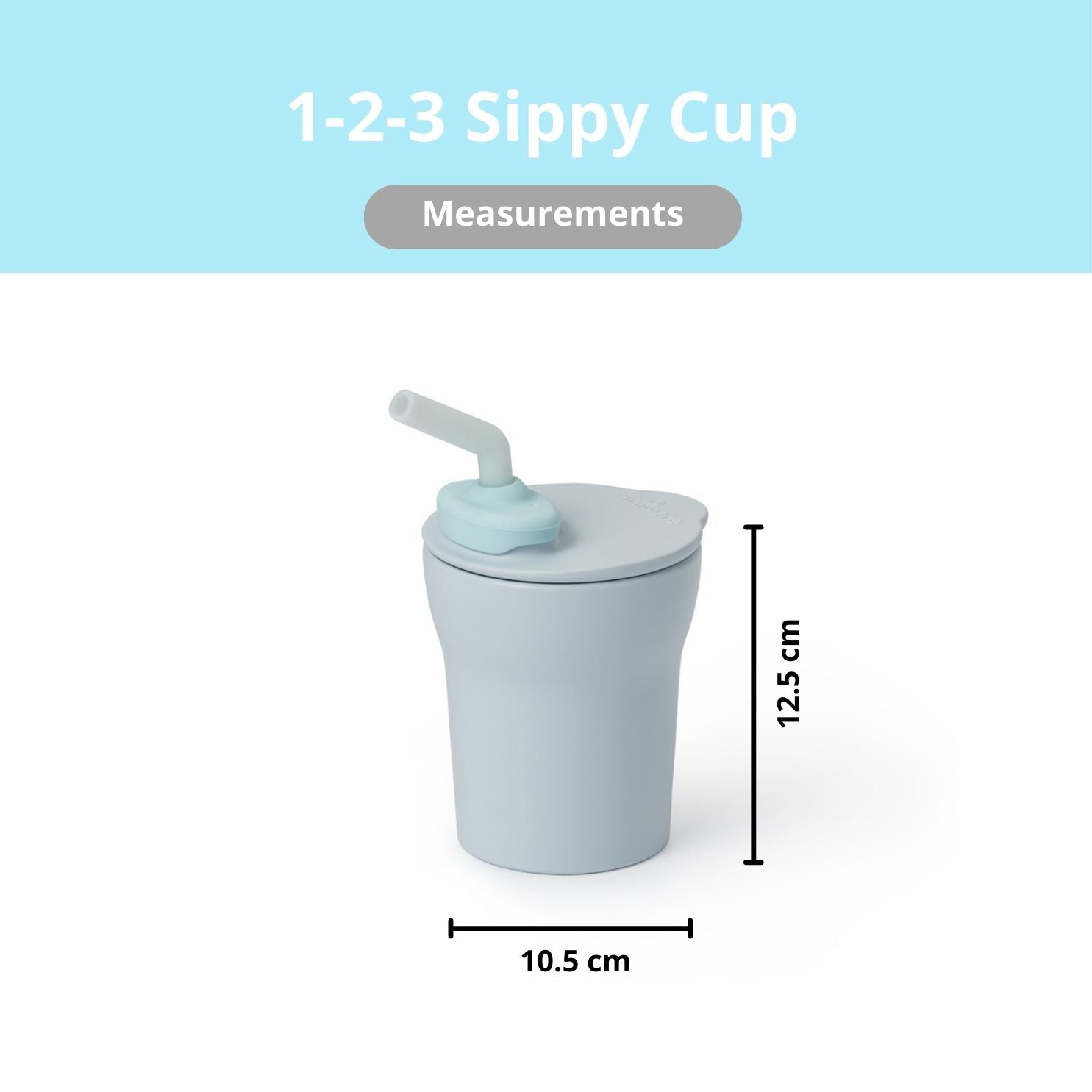 Miniware 1-2-3 Sip! Sippy Cup- Aqua