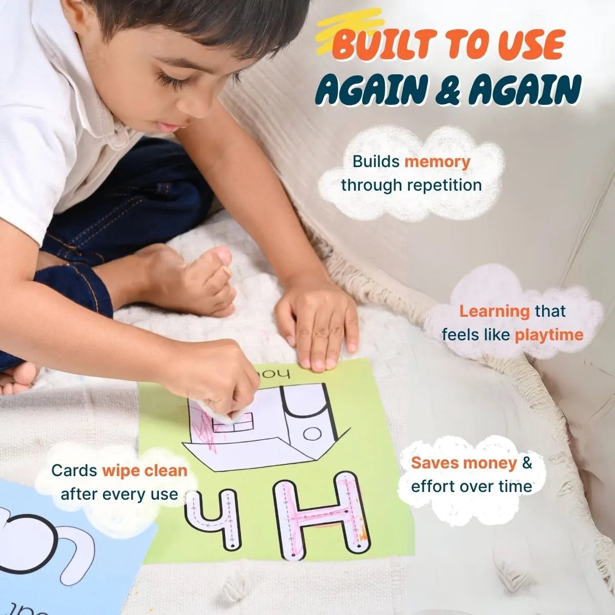 My Dabble ABC Trace & Colour Kit | Multi - Sensory Alphabet Learning for Kids - DPTACC1059