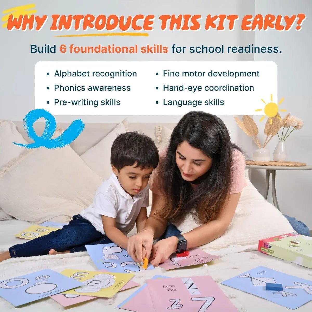 My Dabble ABC Trace & Colour Kit | Multi - Sensory Alphabet Learning for Kids - DPTACC1059