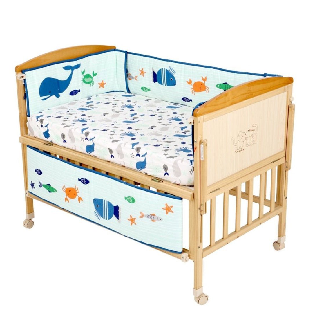 My Sea World - 4 Section Crib Rails Protector Bumper Set - BPR - SEWD