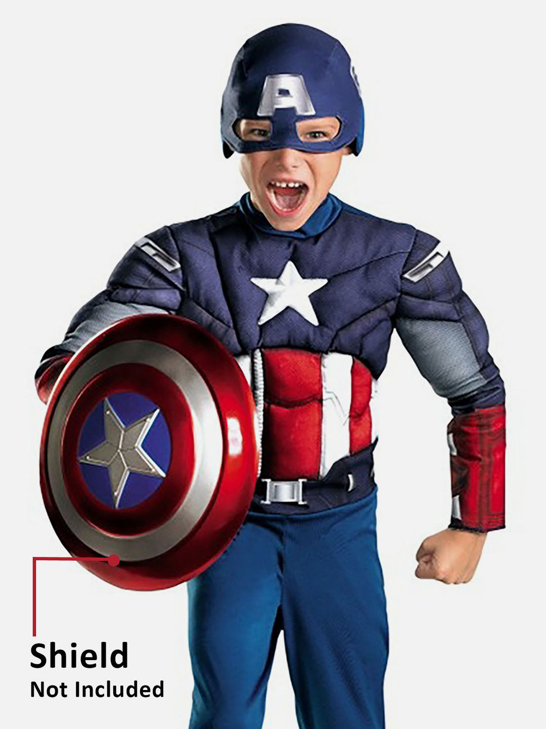 Little Surprise Box Blue Muscle Superhero Kids Halloween Costume Dress Up