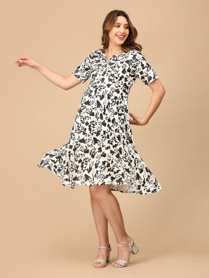 MystiPetal Maternity and Nursing Dress - DRS - SK - MYPTL - S