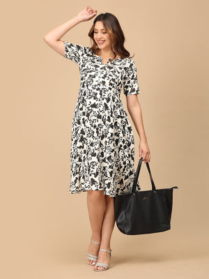 MystiPetal Maternity and Nursing Dress - DRS - SK - MYPTL - S