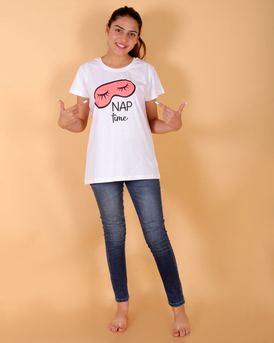 The Mom Store - Twinning Combo - Nap Time Matching Family T-shirt - Combo of 2 - TWN2 - SS - NPTM