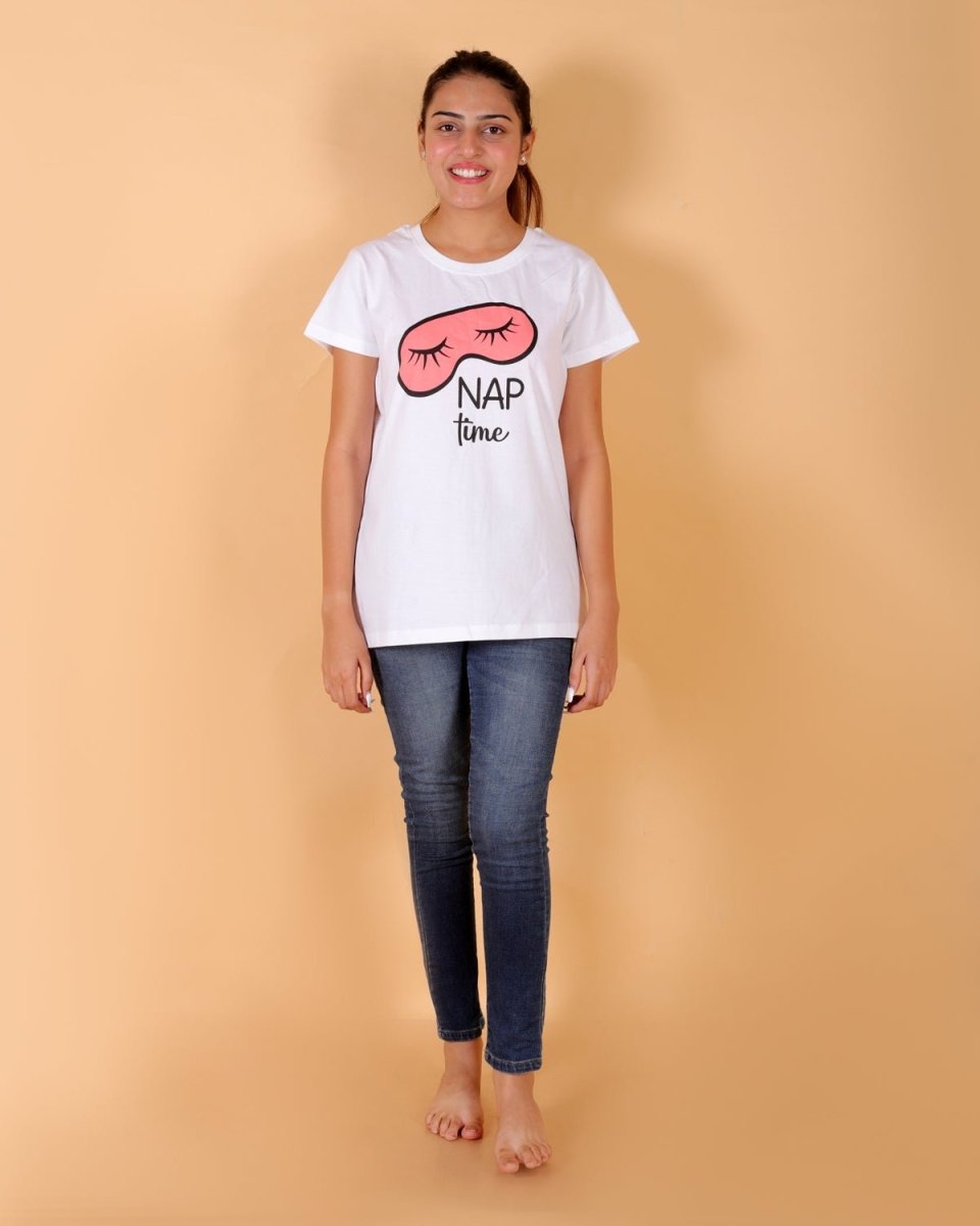 The Mom Store - Twinning Combo - Nap Time Matching Family T-shirt - Combo of 2 - TWN2 - SS - NPTM