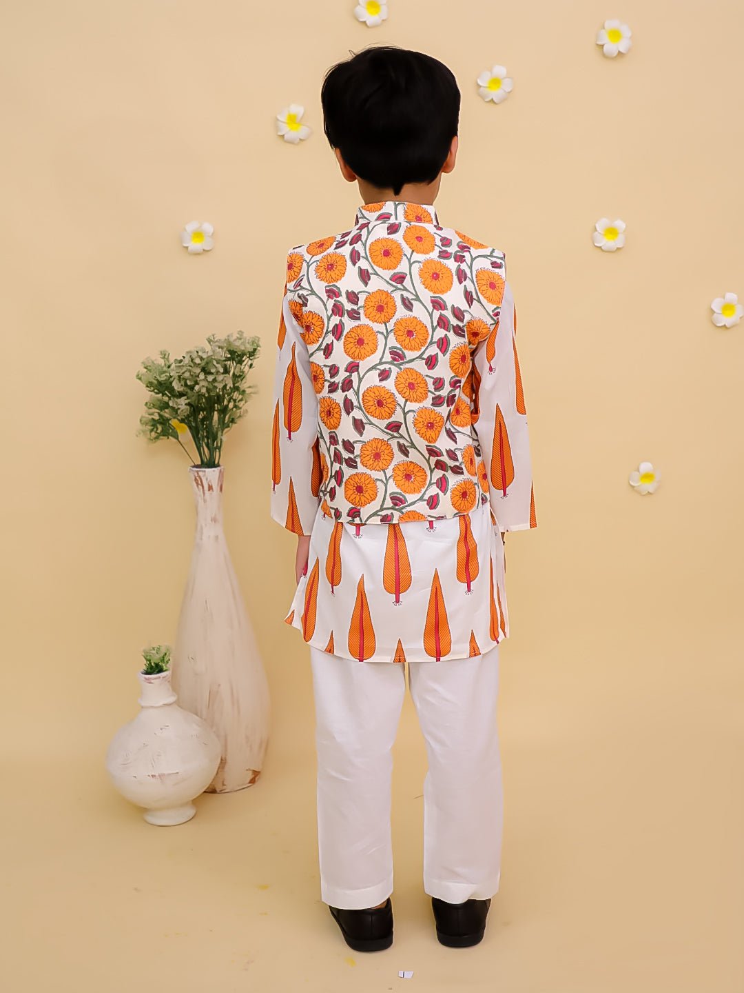 Narangi Boys Jacket And Kurta Pajama Set - KES - SC - NRNGB - 0 - 6