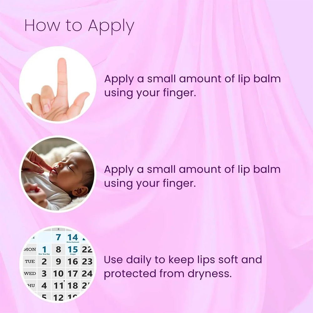 Natural Lip Balm | Ayurvedic Lip Balm for Kids & Babies Beetroot Flavor | 0 - 15 Years - Kids Skin Care