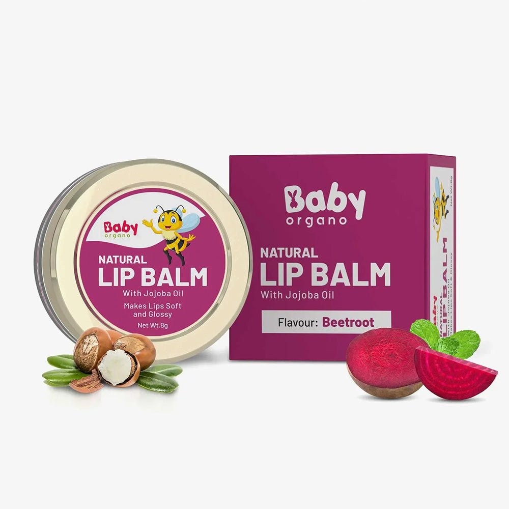 Natural Lip Balm | Ayurvedic Lip Balm for Kids & Babies Beetroot Flavor | 0 - 15 Years - Kids Skin Care