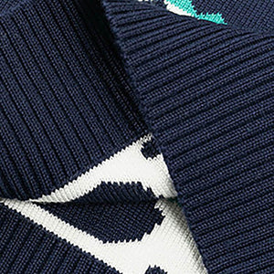 Navy 2 Christmas Deers Knitted Christmas cardigan Sweater for Kids - 3 - 4 Years Winter Wear