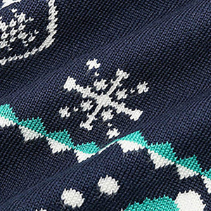 Navy 2 Christmas Deers Knitted Christmas cardigan Sweater for Kids - 3 - 4 Years Winter Wear