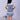 Navy Blue Checkered Girls Casual Dress
