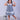 Navy Blue Checkered Girls Casual Dress